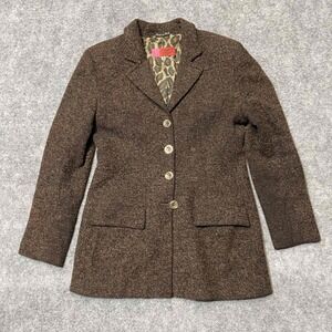 Ungaro Vintage Pea Coat Womens Size EU 48 UK 14 US 18 Brown